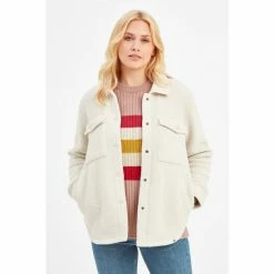 Tog 24 Womens Cream Farnley Fleece Shacket