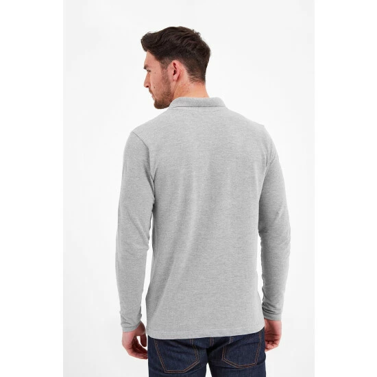 Tog 24 Grey Bander Mens Long Sleeve Polo 4 Tog 24 Grey Bander Mens Long Sleeve Polo - Image 2