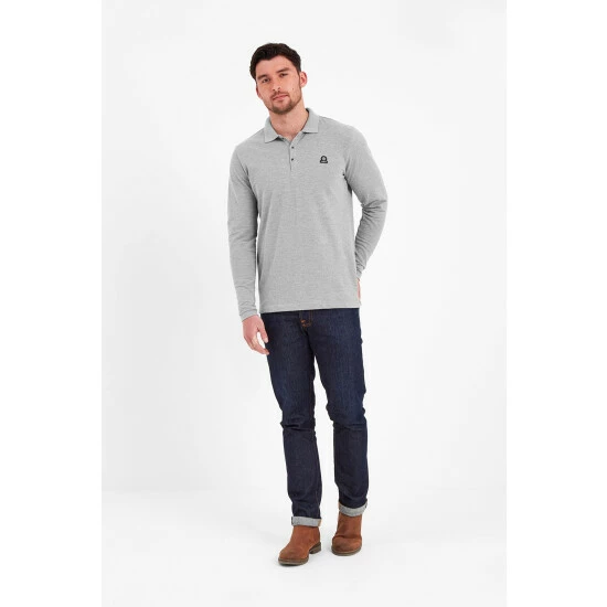 Tog 24 Grey Bander Mens Long Sleeve Polo 5 Tog 24 Grey Bander Mens Long Sleeve Polo - Image 3