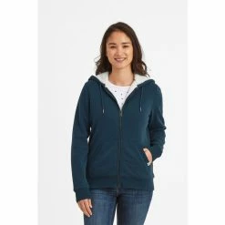 Tog 24 Tog24 Blue Finch Womens Sherpa Lined Hoodie