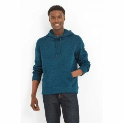 Tog 24 Blue Mosby Mens Knitlook Fleece Hoodie