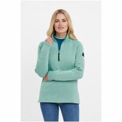 Tog 24 Blue Pearson Knit Look Zip Neck Fleece