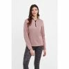 Tog 24 Tog24 Pink Pearson Womens Knitlook Zip Neck Fleece -Tog 24 Shop unnamed file 3047