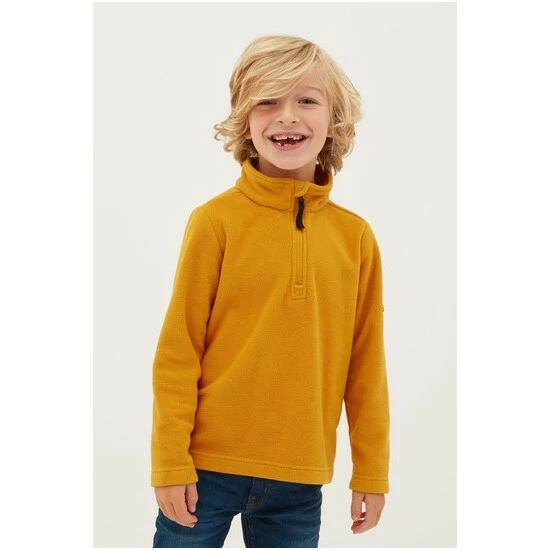 Tog 24 Tog24 Yellow Toffolo Kids Zip Neck Fleece 3 Tog 24 Tog24 Yellow Toffolo Kids Zip Neck Fleece