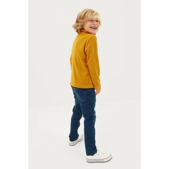 Tog 24 Tog24 Yellow Toffolo Kids Zip Neck Fleece 4 Tog 24 Tog24 Yellow Toffolo Kids Zip Neck Fleece - Image 2