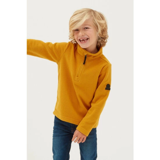 Tog 24 Tog24 Yellow Toffolo Kids Zip Neck Fleece 5 Tog 24 Tog24 Yellow Toffolo Kids Zip Neck Fleece - Image 3
