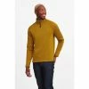 Tog 24 Tog24 Yellow Pearson Mens Knitlook Zip Neck Fleece