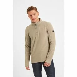 Tog 24 Cream Shire Mens Fleece Zip Neck