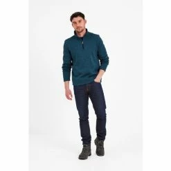 Tog 24 Blue Pearson Mens Knitlook Fleece Zip Neck -Tog 24 Shop unnamed file 3174