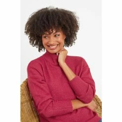 Tog 24 Womens Pink Ingrid High Neck Jumper -Tog 24 Shop unnamed file 3586