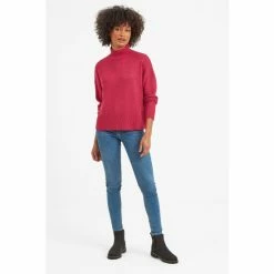 Tog 24 Womens Pink Ingrid High Neck Jumper -Tog 24 Shop unnamed file 3587