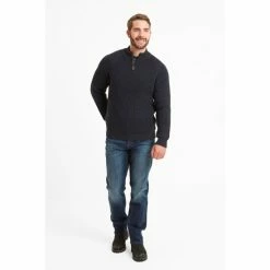 Tog 24 Mens Blue Samuel Zip Neck Jumper -Tog 24 Shop unnamed file 3608