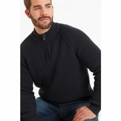 Tog 24 Mens Blue Samuel Zip Neck Jumper -Tog 24 Shop unnamed file 3609