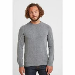 Tog 24 Tog24 Grey Jared Mens Crew Knit Jumper
