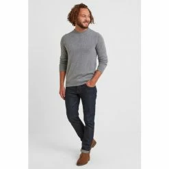 Tog 24 Tog24 Grey Jared Mens Crew Knit Jumper -Tog 24 Shop unnamed file 3678