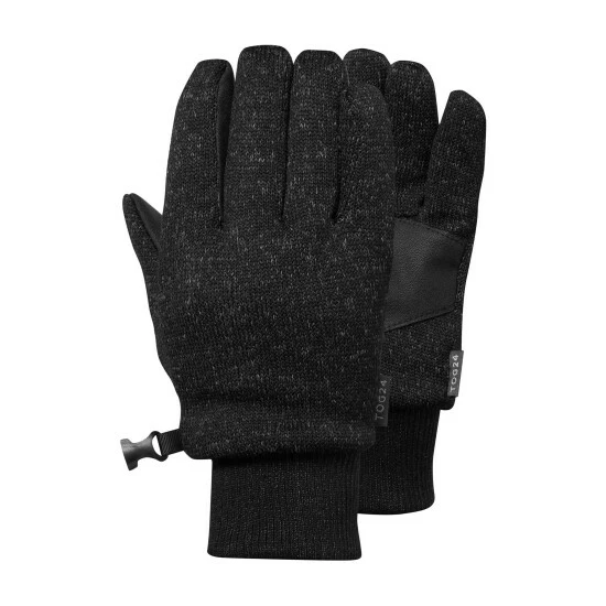 Tog 24 Black Storm Knitlook Powerstretch Gloves 3 Tog 24 Black Storm Knitlook Powerstretch Gloves