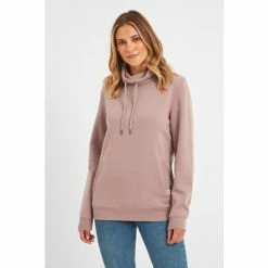 Tog 24 Pink Abigail Womens Funnel Neck Sweatshirt