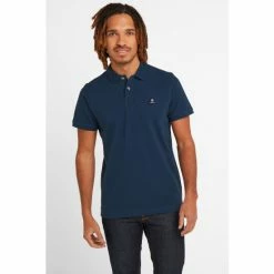 Tog 24 Percy Mens Blue Pique Polo Shirt