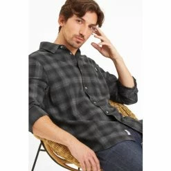 Tog 24 Mens Charcoal Grey Edmund Long Sleeve Shirt -Tog 24 Shop unnamed file 4175
