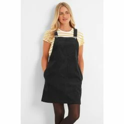 Tog 24 TOG24 Womens Black Bridget Corduroy Pinafore Dress -Tog 24 Shop unnamed file 4788