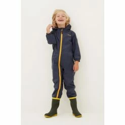 Tog 24 Tog24 Blue Chiserley Kids Fleece Lined Rain & SnowSuit