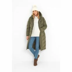 Tog 24 Green Raleigh Womens Thermal Padded Long Jacket